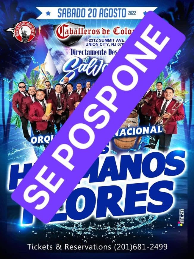 Event - ORQUESTA INTERNACIONAL LOS HERMANOS FLORES EN CONCIERTO ! POSTPONED! - Union City, New Jersey - August 20, 2022 | concert tickets