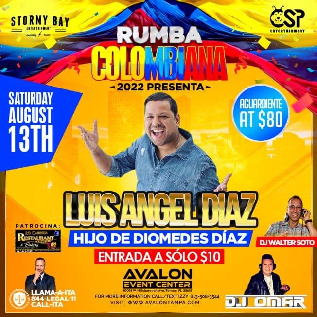 Event - Luis Angel Díaz / Rumba Colombiana - Tampa, Florida - August 13, 2022 | concert tickets