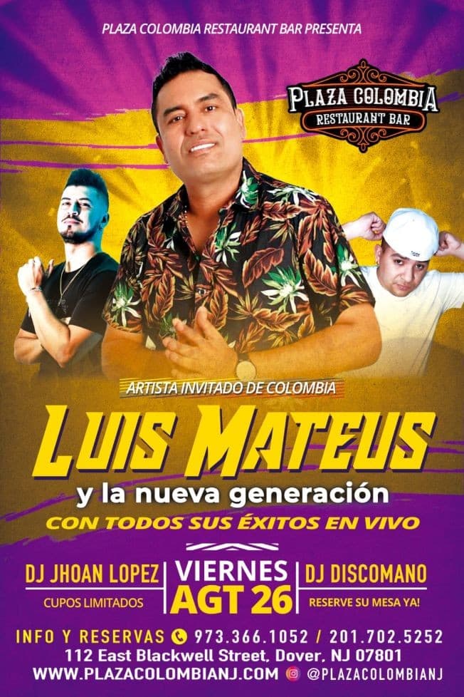 Event - LUIS MATEUS EN DOVER - Dover, New Jersey - August 26, 2022 | concert tickets