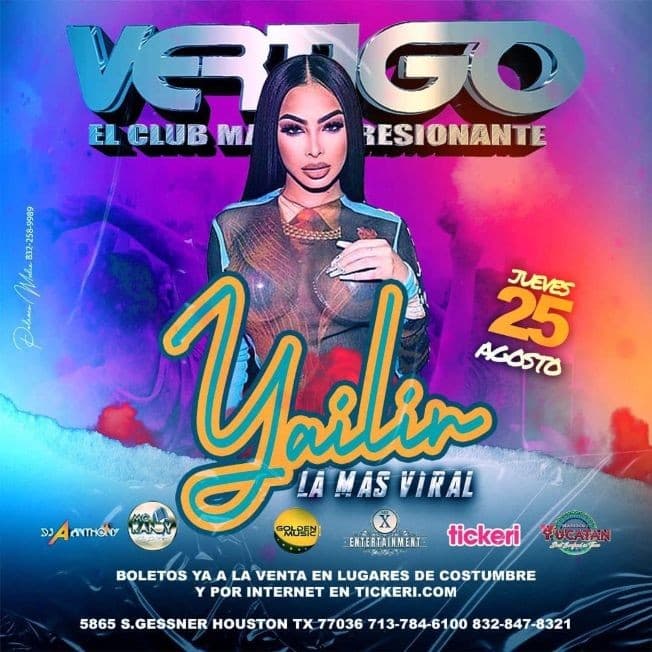 Event - YAILIN LA MAS VIRAL!! CANCELED - Houston, Texas - August 25, 2022 | concert tickets