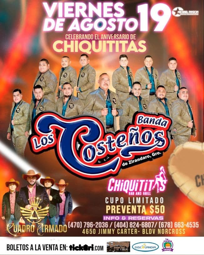 Event - Banda Los Costeños - Norcross, Georgia - August 19, 2022 | concert tickets