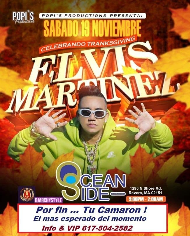 Event - Elvis Martinez Noviembre 19 en Oceanside - Revere, Massachusetts - November 19, 2022 | concert tickets