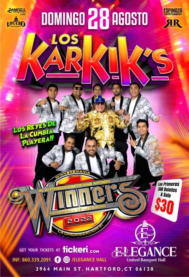 Event - Los Karkis y Sonido Winners en Hartford, CT - Hartford, Connecticut - August 28, 2022 | concert tickets