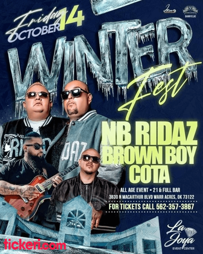 Event - NB RIDAZ BROWN BOY COTA EN WARR ACRES OKLAHOMA - Warr Acres, Oklahoma - October 14, 2022 | concert tickets