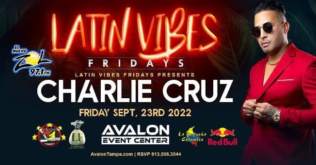 Event - Latin Vibes Fridays w/ Charlie Cruz en Vivo - Tampa, Florida - September 23, 2022 | concert tickets