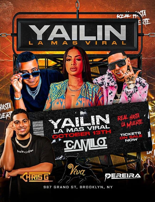 Event - Yailin La Mas Viral Live With DJ Camilo At Viva Toro - Brooklyn, New York - October 13, 2022 | concert tickets