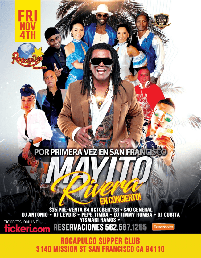 Event - MAYITO RIVERA EN CONCIERTO ! SAN FRANCISCO CALIFORNIA - San Francisco, California - November 4, 2022 | concert tickets