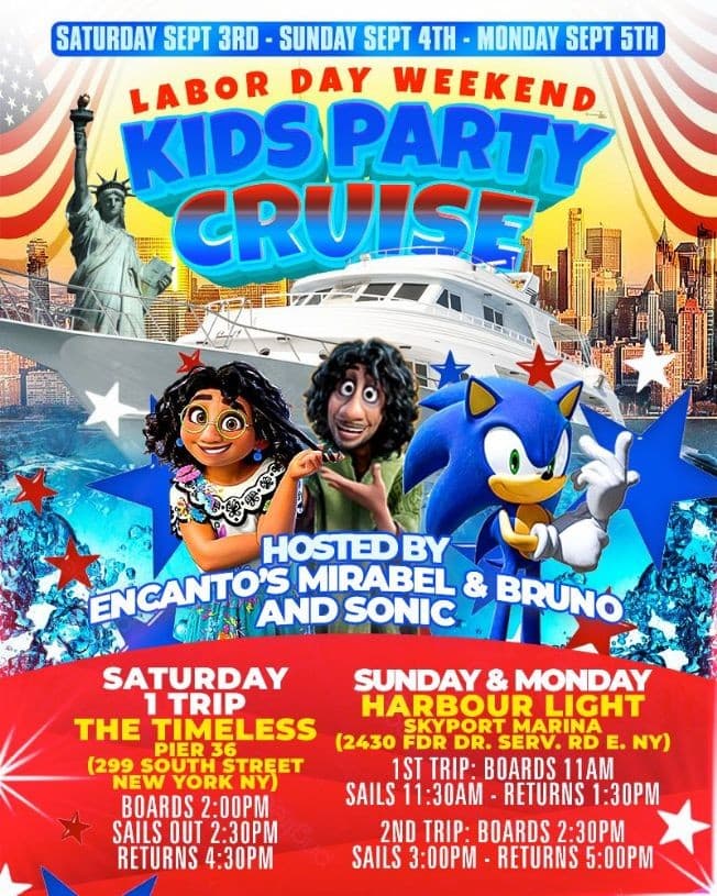 Event - Labor Day Weekend Kids Cruise (2:30pm-5:00pm) - New York, New York - September 5, 2022 | concert tickets