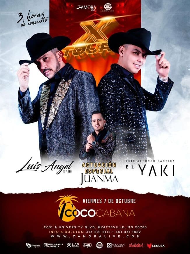 Event - LUIS ANGEL EL FLACO Y  LUIS ALFONSO PARTIDA EL YAKI EN CONCIERTO ! HYATTSVILLE  MARYLAND - Adelphi, Maryland - October 7, 2022 | concert tickets