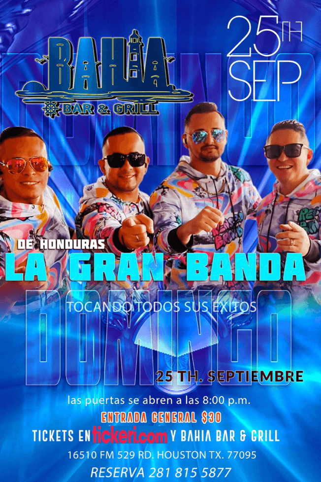 Event - LA GRAN BANDA DE HONDURAS EN CONCIERTO ! HOUSTON TEXAS - Houston, Texas - September 25, 2022 | concert tickets