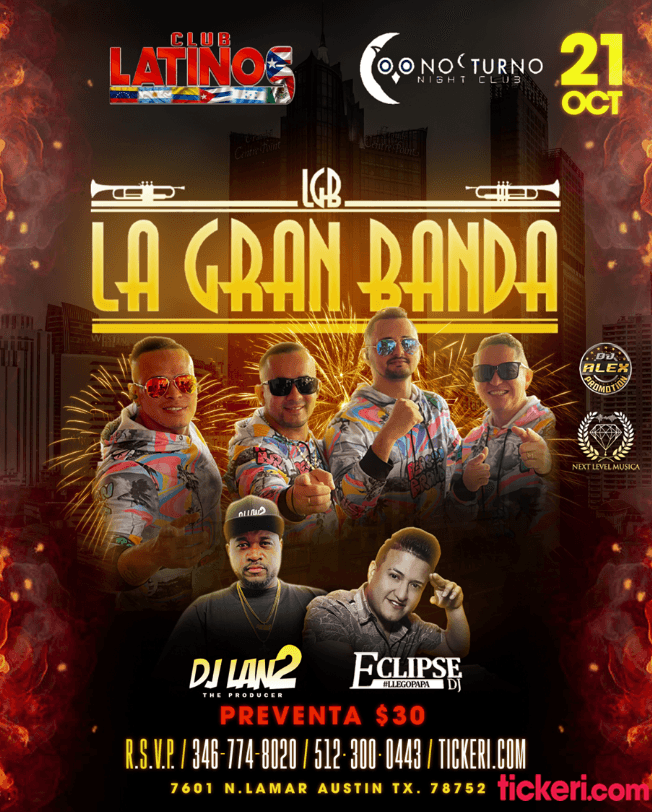 Event - LA GRAN BANDA EN CONCIERTO ! AUSTIN TEXAS - Austin, Texas - October 21, 2022 | concert tickets