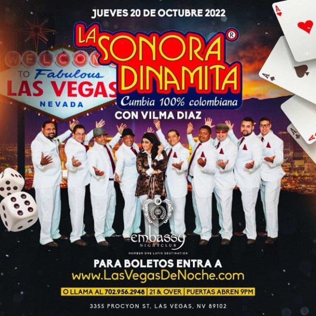 Event - LA SONORA DINAMITA en Las Vegas! - Las Vegas, Nevada - October 20, 2022 | concert tickets