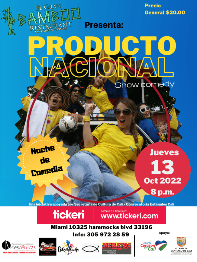 Event - NOCHE DE COMEDIA COLOMBIANA: PRODUCTO NACIONAL - Miami, Florida - October 13, 2022 | concert tickets