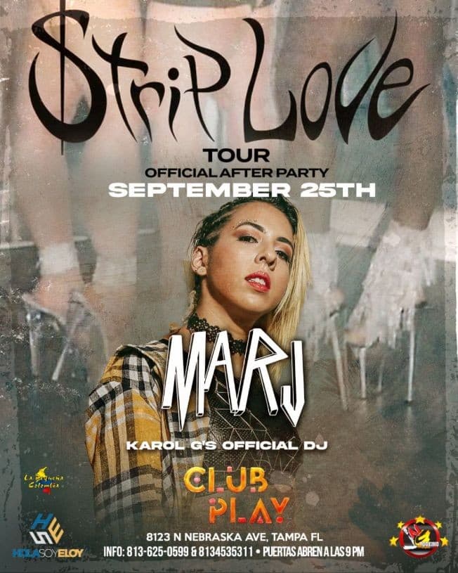 Event - STRIP LOVE TOUR KAROL G OFFICIAL VIP AFTER PARTY EN TAMPA - Tampa, Florida - September 25, 2022 | concert tickets