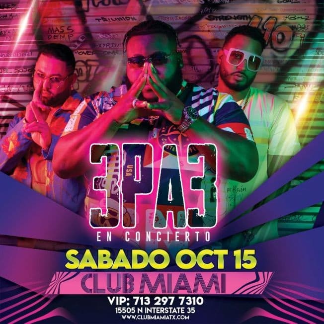 Event - 3PA3 EN CONCIERTO - Pflugerville, Texas - October 15, 2022 | concert tickets