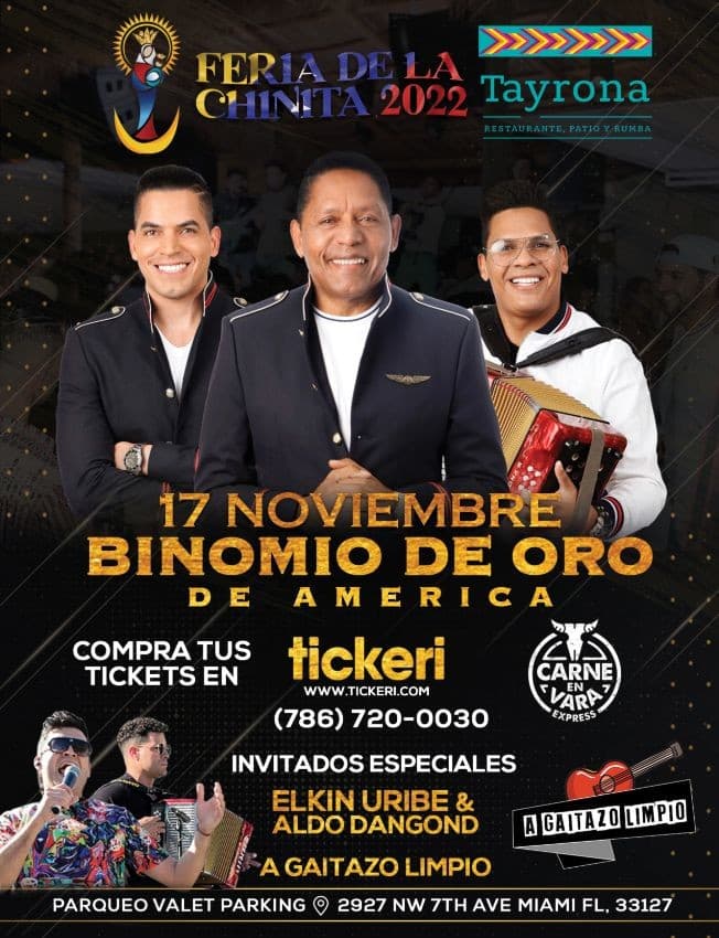 Event - Binomio de Oro en Concierto ! Celebrando la Feria de la Chinita en Miami - Miami, Florida - 17 de noviembre de 2022 | concert tickets