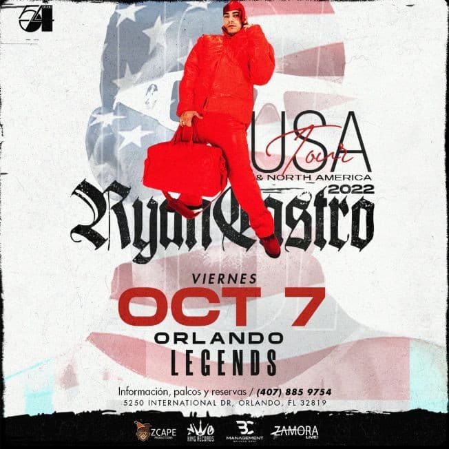 Event - RYAN CASTRO EN CONCIERTO ! ORLANDO FLORIDA - NUEVA FECHA CONFIRMADA - Orlando, Florida - October 7, 2022 | concert tickets