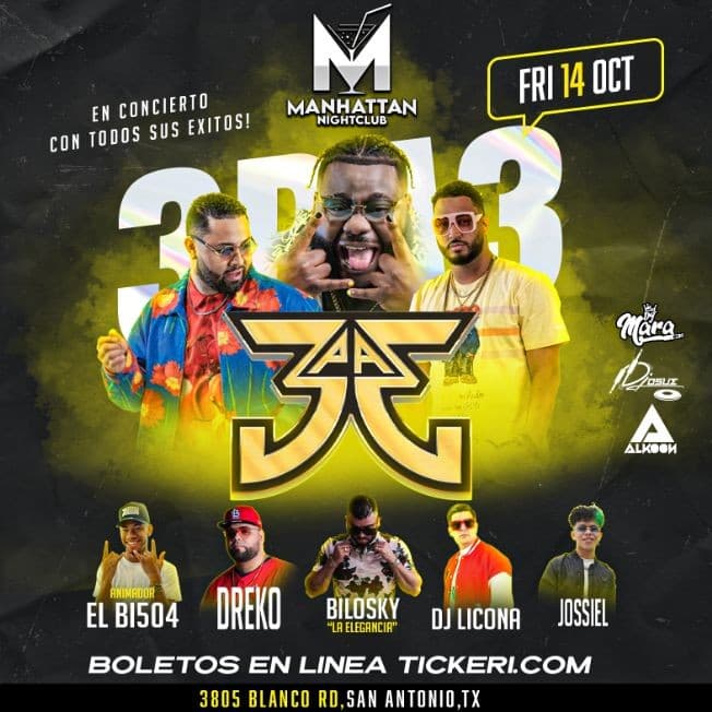 Event - 3PA3 EN CONCIERTO AT SAN ANTONIO, TEXAS - San Antonio, Texas - October 14, 2022 | concert tickets