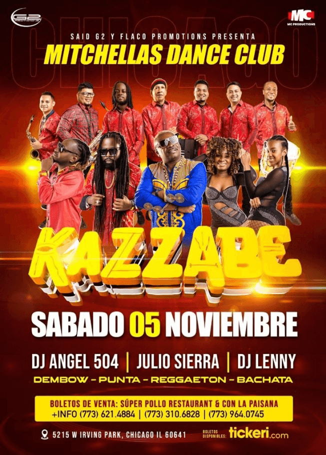 Event - KAZZABE SI SABE EN CONCIERTO - ESTA NOCHE SABADO 5 NOV  ! CHICAGO ILLINOIS - Chicago, Illinois - November 5, 2022 | concert tickets