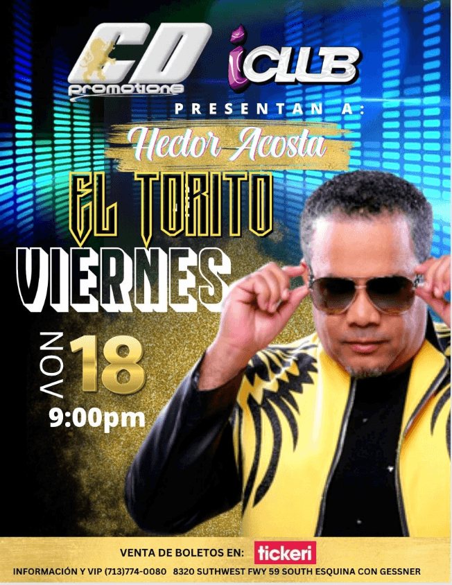 Event - HECTOR ACOSTA "EL TORITO"  HOUSTON TEXAS - Houston, Texas - November 18, 2022 | concert tickets