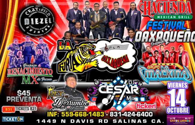 Event - FURIA OAXAQUENA - SALINAS CA. - Salinas, California - October 14, 2022 | concert tickets