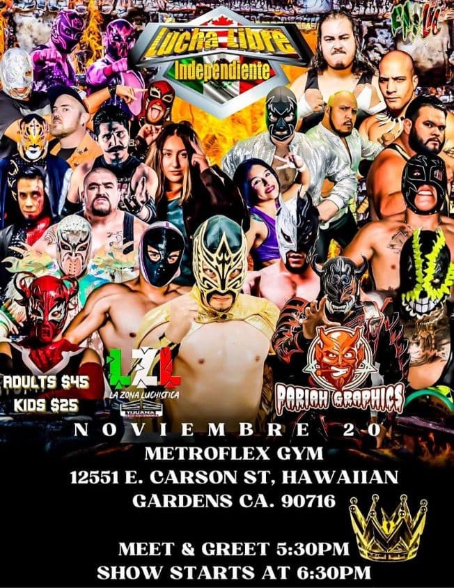 Event - Lucha Libre Independiente - Hawaiian Gardens, California - November 20, 2022 | concert tickets