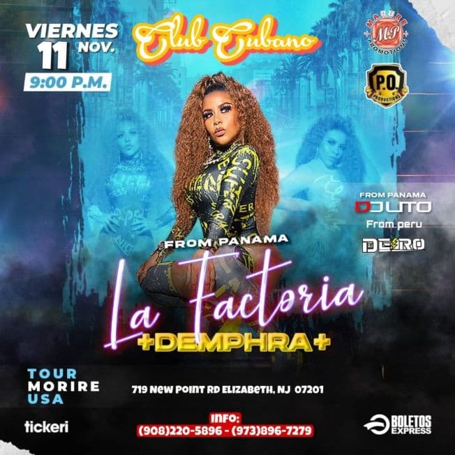 Event - LA FACTORIA EN NEW JERSEY - Elizabeth, New Jersey - November 11, 2022 | concert tickets