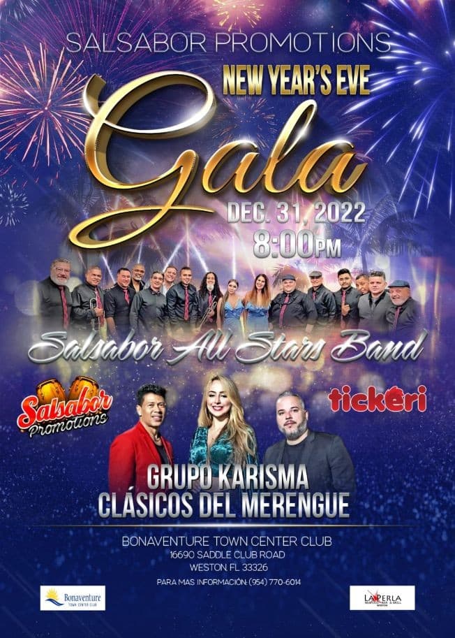 Event - SALSABOR NEW YEARS GALA IN WESTON - Weston, Florida - December 31, 2022 | concert tickets