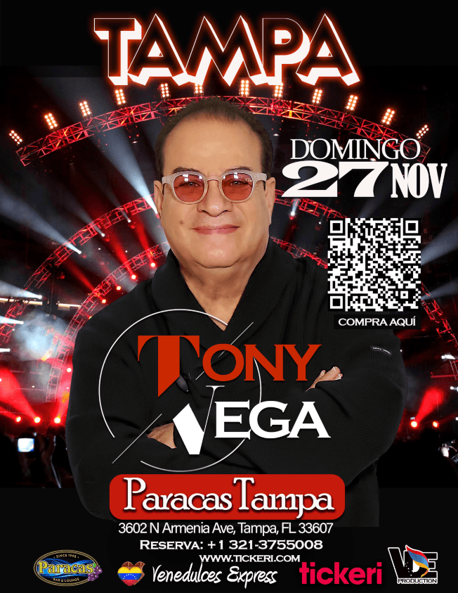 Event - Tony Vega - Tampa FL - Tampa, Florida - November 27, 2022 | concert tickets