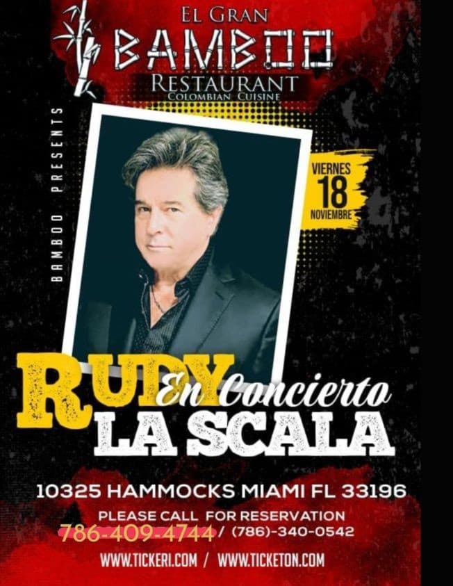 Event - RUDY LA SCALA EN MIAMI - Miami, Florida - 18 de noviembre de 2022 | concert tickets