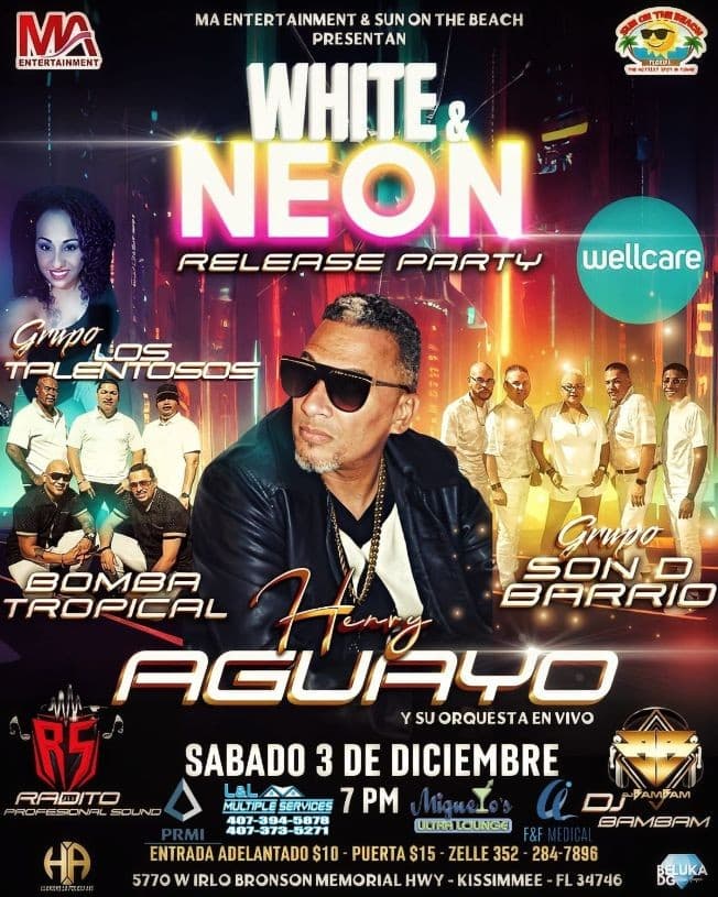 Event - Henry Aguayo -- White & Neon Release Party - Kissimmee, Florida - December 3, 2022 | concert tickets