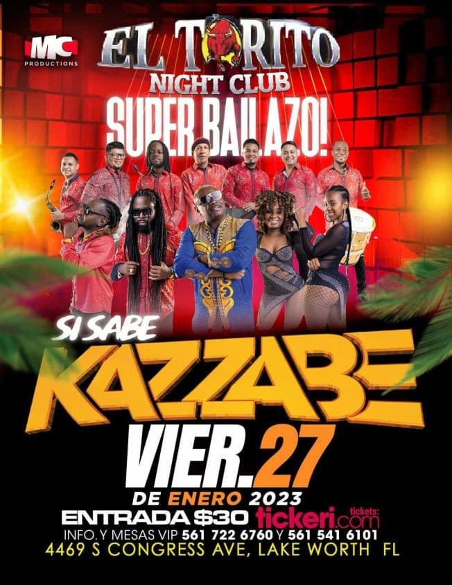 Event - KAZZABE SI SABE EN CONCIERTO! LAKE WORTH FLORIDA - Lake Worth, Florida - January 27, 2023 | concert tickets