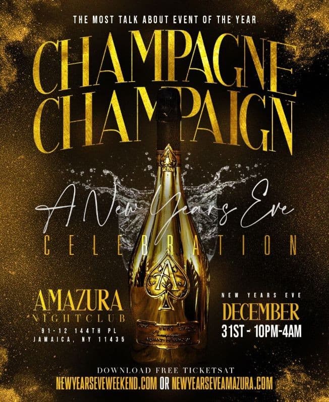 Event - NYE 2023 Champagne Champaign At Amazura Nightclub - Queens, New York - December 31, 2022 | concert tickets