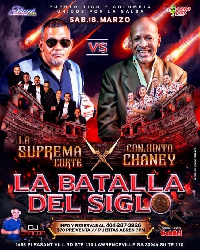 Event - LA SUPREMA CORTE Y CONJUNTO CHANEY EN VIVO ! LAWRENCEVILLE GEORGIA - Lawrenceville, Georgia - March 18, 2023 | concert tickets