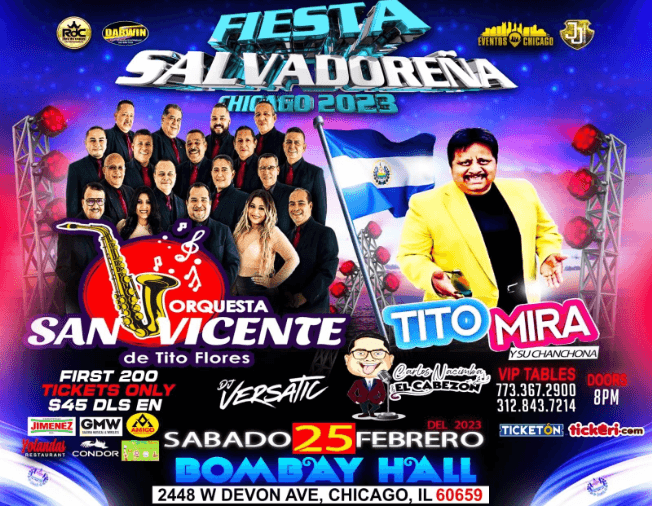 Event - FIESTA SALVADOREÑA 2023 CON LA ORQUESTA SAN VICENTE DE TITO FLORES & TITO MIRA Y SU CHANCHONA EN VIVO ! CHICAGO ILLINOIS - Chicago, Illinois - February 25, 2023 | concert tickets