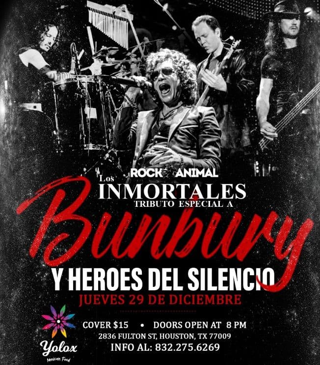 Event - Heroes del Silencio y Bunbury - El tributo - Houston, Texas - December 29, 2022 | concert tickets