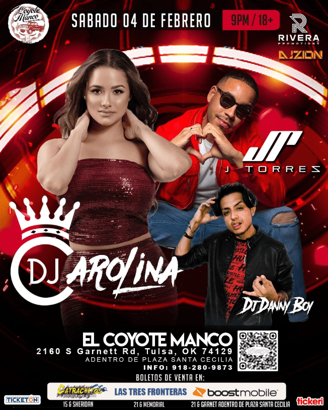 Event - DJ CAROLINA EN VIVO ! TULSA OKLAHOMA - Tulsa, Oklahoma - February 4, 2023 | concert tickets