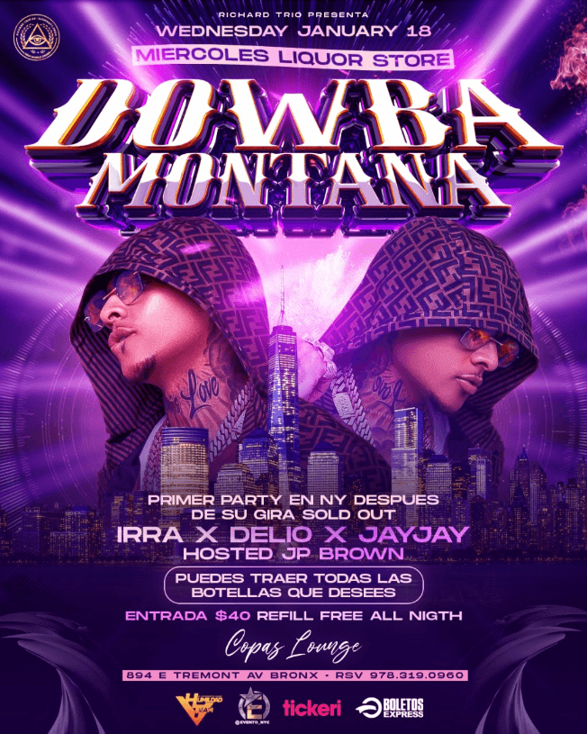 Event - DOWBA MONTANA EN CONCIERTO! BRONX NEW YORK - Bronx, New York - January 18, 2023 | concert tickets