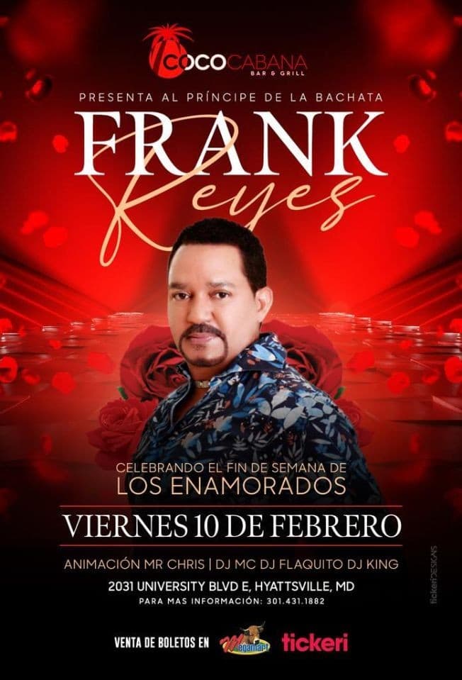 Event - FRANK REYES EN CONCIERTO ! HYATTSVILLE MARYLAND - Adelphi, Maryland - February 10, 2023 | concert tickets