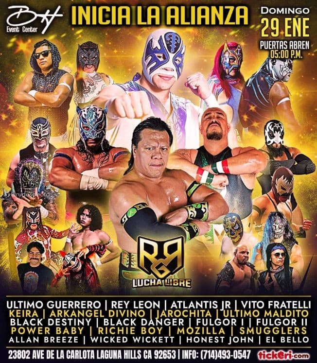 Event - INICIA LA ALIANZA " LUCHA LIBRE " EN VIVO ! LAGUNA HILLS CALIFORNIA - Laguna Hills, California - January 29, 2023 | concert tickets