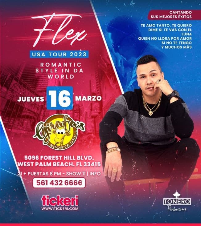 Event - FLEX EN CONCIERTO ! WEST PALM BEACH FLORIDA - West Palm Beach, Florida - March 16, 2023 | concert tickets