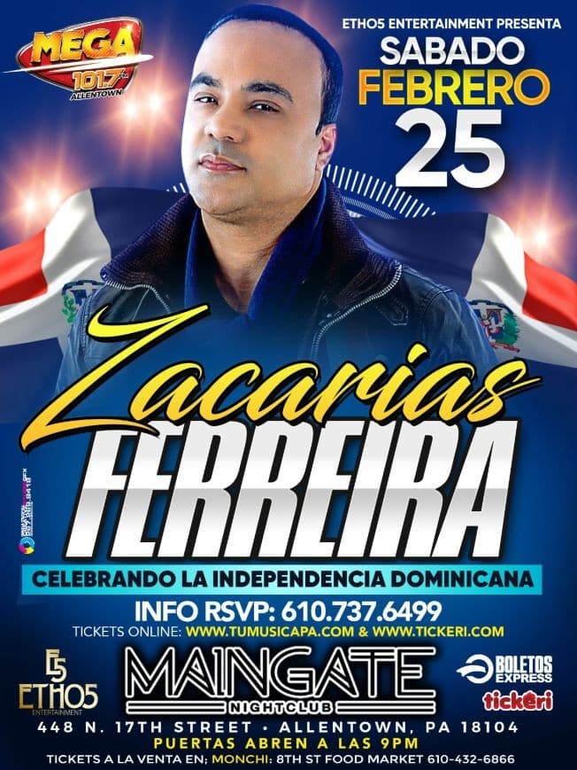 Event - Zacarias Ferreira - Allentown, Pennsylvania - February 25, 2023 | concert tickets