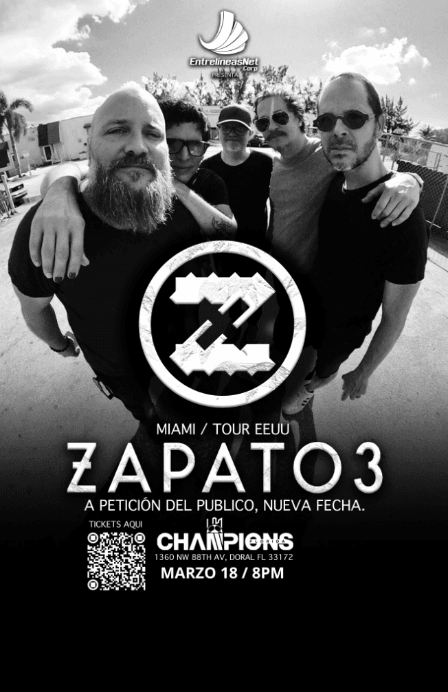 Event - Zapato 3 on Tour Miami - Doral, Florida - March 18, 2023 | concert tickets