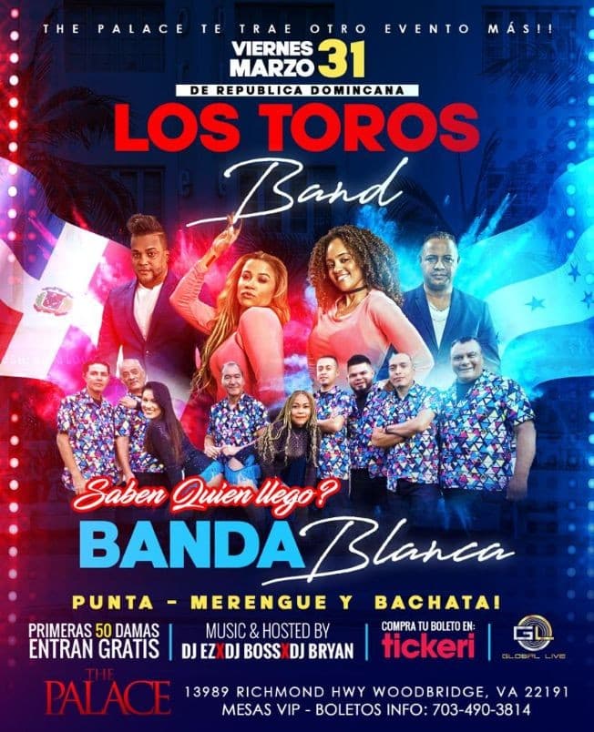 Event - LOS TOROS BAND & BANDA BLANCA-CANTANDO ÉXITOS TRAS ÉXITOS:EN VIVO - Woodbridge, Virginia - March 31, 2023 | concert tickets