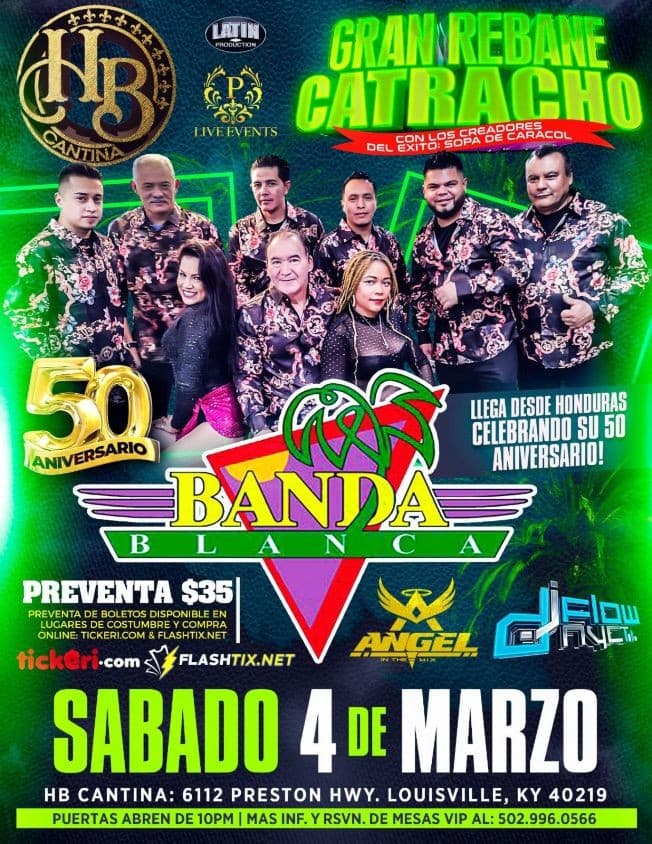 Event - BANDA BLANCA EN CONCIERTO ! LOUISVILLE KENTUCKY - Louisville, Kentucky - March 4, 2023 | concert tickets