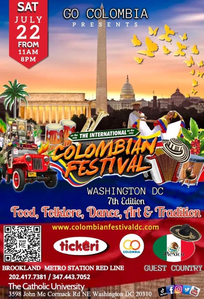 Event - The International Colombian Festival Washington DC 2023 - Washington, District Of Columbia - July 22, 2023 | concert tickets