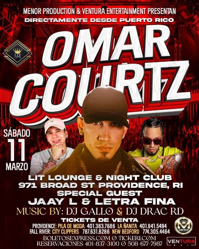 Event - OMAR COURTZ LIVE | LIT LOUNGE NIGHTCLUB | PROVIDENCE, RI - Providence, Rhode Island - March 11, 2023 | concert tickets