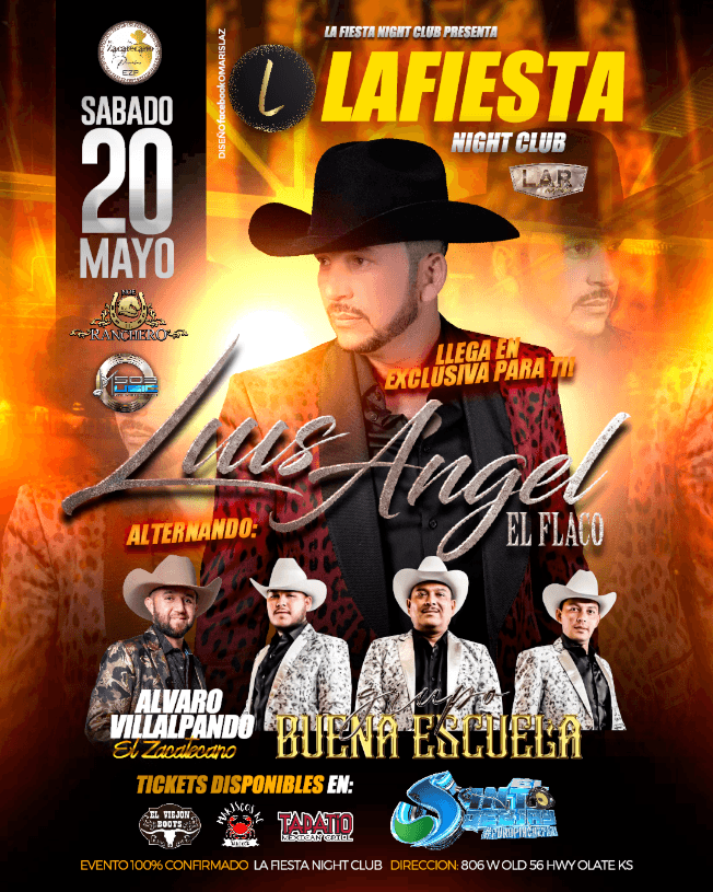 Event - LUIS ANGEL EL FLACO Y ALVARO VILLALPANDO - Olathe, Kansas - May 20, 2023 | concert tickets