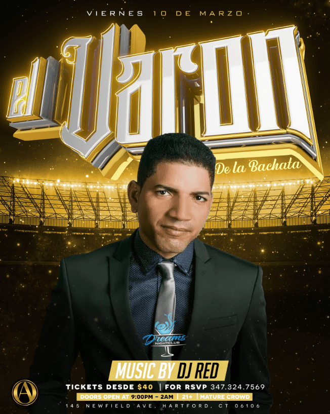 Event - El Varón de La Bachata “LIVE IN CONCERT” - Hartford, Connecticut - March 10, 2023 | concert tickets