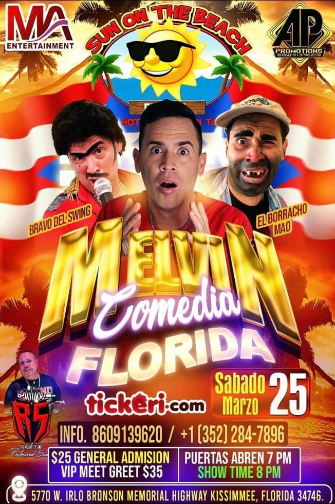 Event - Melvin Comedia Florida Tour - Kissimmee, Florida - March 25, 2023 | concert tickets